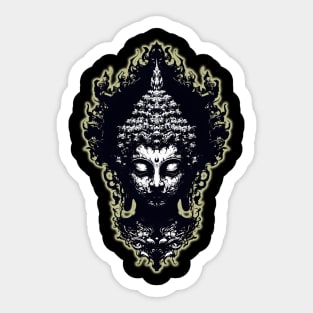 Gothic Buddha Silhouette Sticker